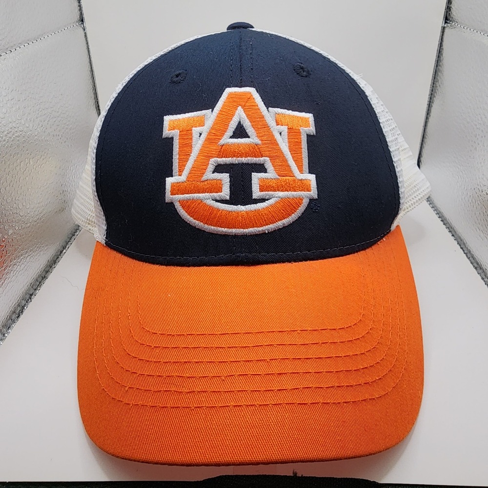 Auburn Tigers Captivating Headgear Mesh Trucker Snapback Hat Mens Navy Orange